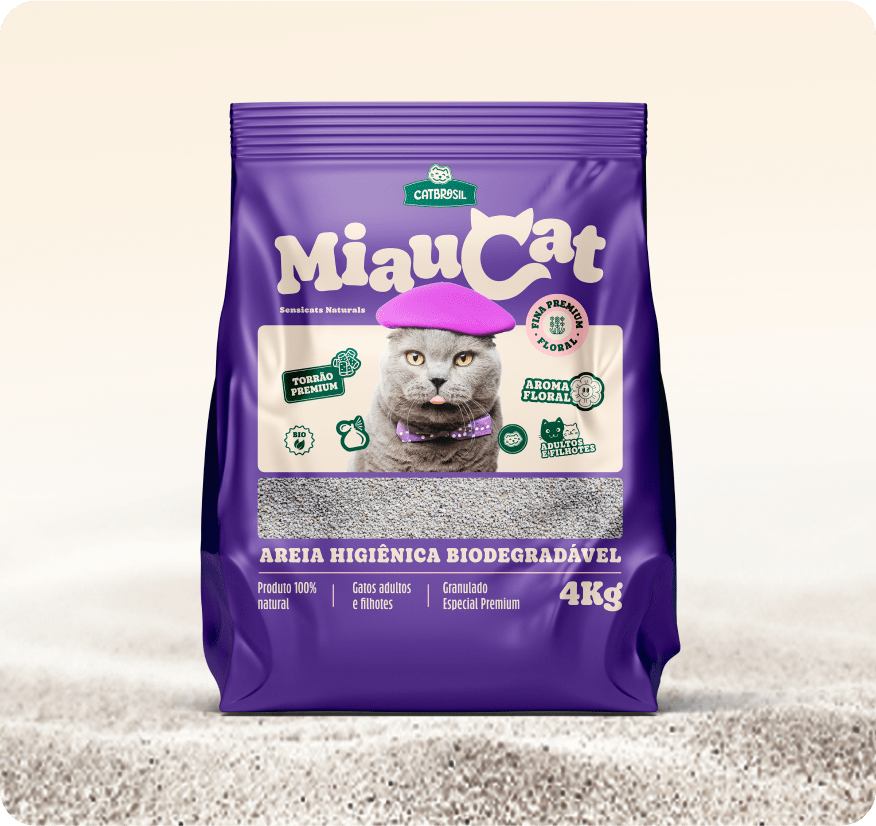 Areia Higiênica Biodegradável Premium com Aroma Floral